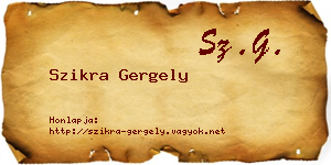 Szikra Gergely névjegykártya