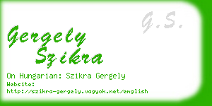 gergely szikra business card